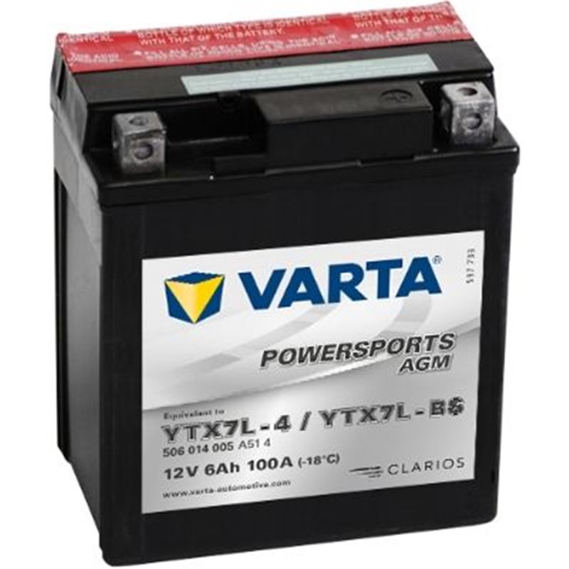 VARTA motobatéria AGM 12V, 6AH , 100A ,509014008A514