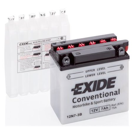 EXIDE motobatéria 12V, 7AH , 75A , 12N7-3B