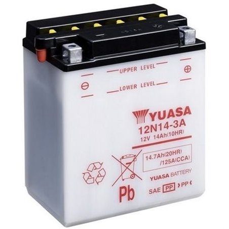 YUASA motobatéria 12 V,14,7 Ah, 125A, 12N14-3A