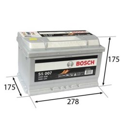 BOSCH S5 74Ah Autobatéria12V , 750A , 0 092 S50 070