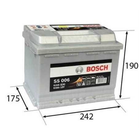 BOSCH S5 63Ah Autobatéria 12V, 610A , ĽAVÁ !!! 0 092 S50 060