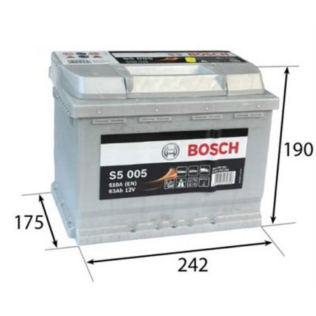 BOSCH S5 63Ah Autobatéria12V , 610A , 0 092 S50 050