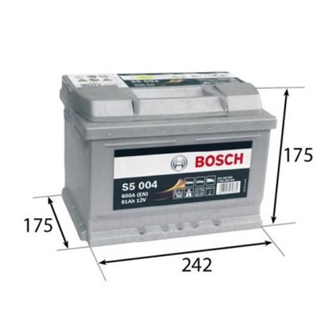 BOSCH S5 61Ah Autobatéria12V , 600A , 0 092 S50 040