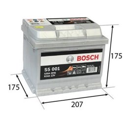 BOSCH S5 52Ah Autobatéria12V , 520A , 0 092 S50 010