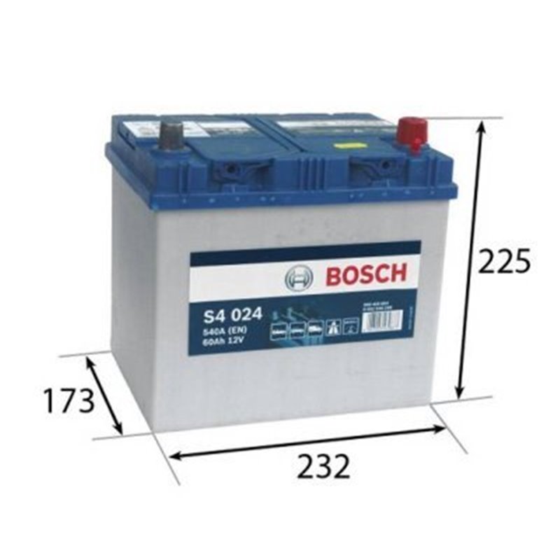 BOSCH S4 60Ah Autobatéria12V , 540A , 0 092 S40 240