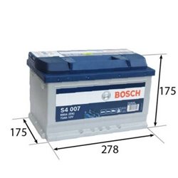 BOSCH S4 72Ah Autobatéria12V , 680A , 0 092 S40 070