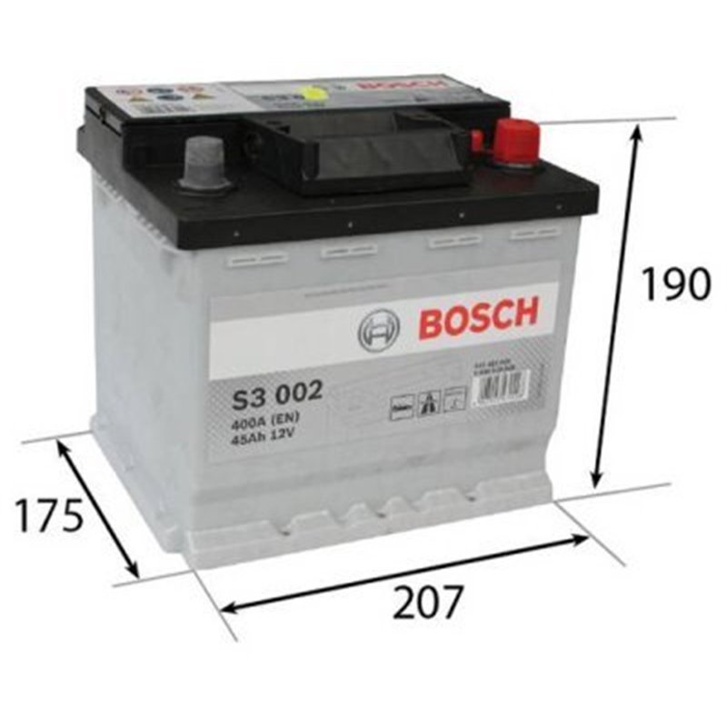 BOSCH S3 45Ah Autobatéria12V , 400A , 0 092 S30 020