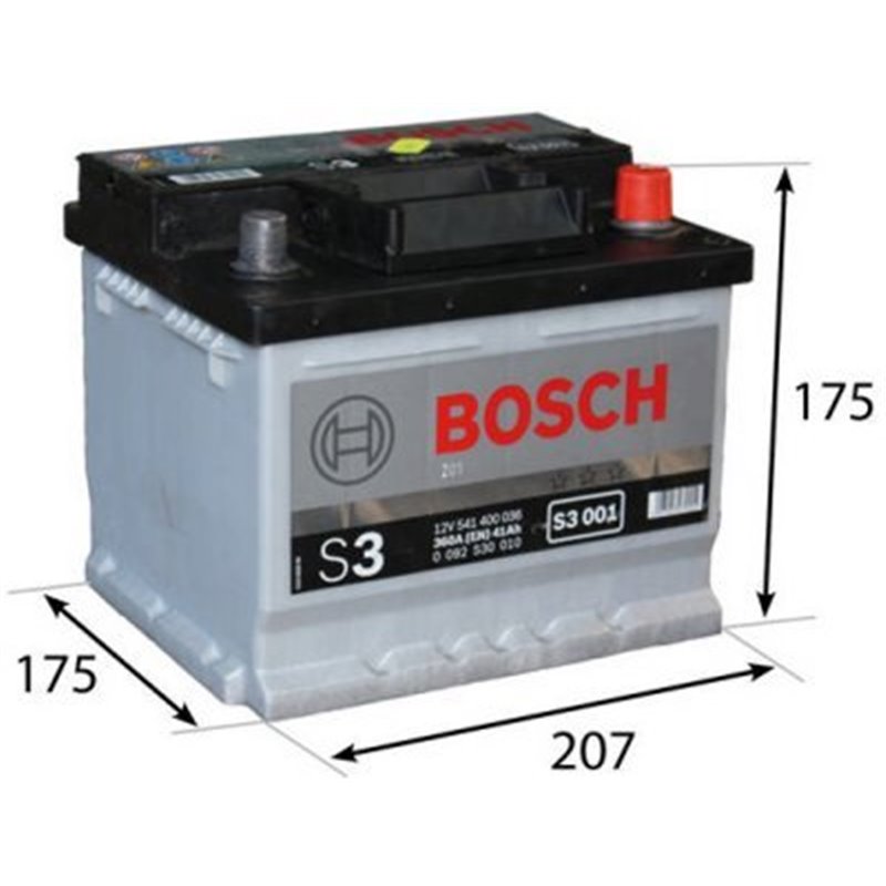 BOSCH S3 41Ah Autobatéria12V , 360A , 0 092 S30 010