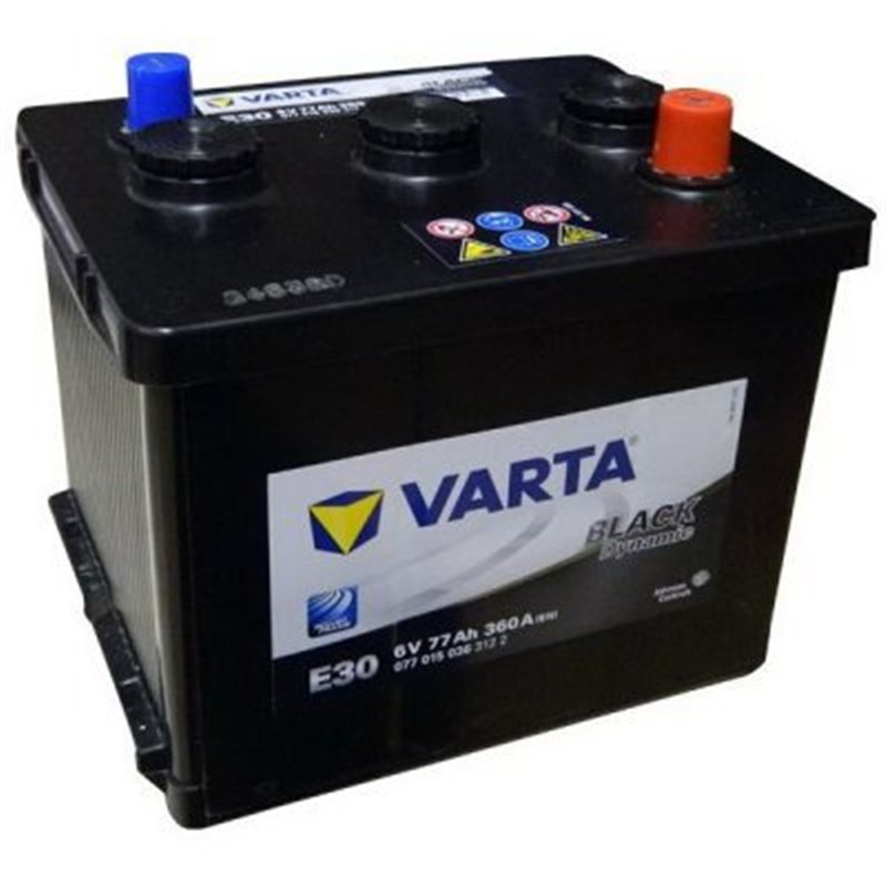 VARTA Black DynamicE30 , 77Ah Autobateria6V , 360A , 077 015 036