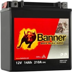 Banner Bike Bull AGM14AH Motobatéria 12V210A YTX16-BS 514 22