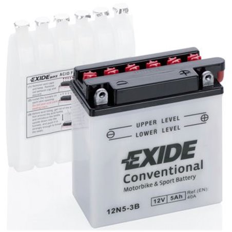 EXIDE motobatéria 12V , 5AH , 40A , 12N5-3B