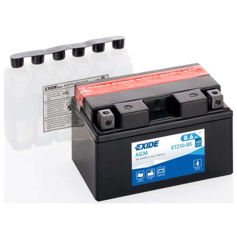 EXIDE motobatéria AGM 12V , 8,6AH , 145A , ETZ10-BS