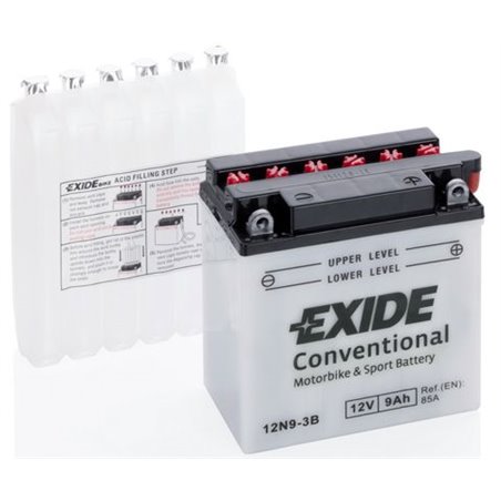EXIDE motobatéria 12V , 9AH , 85A , 12N9-3B