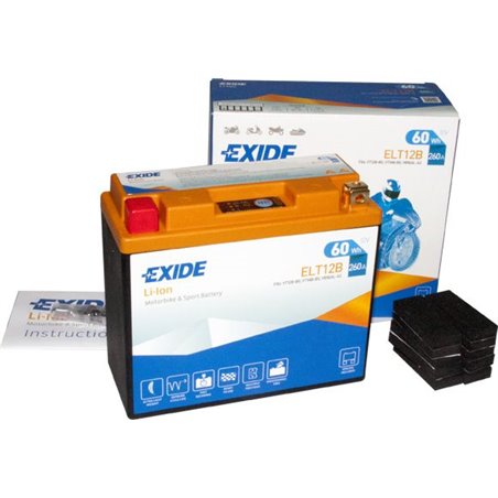 EXIDE Motobatéria BIKE LI-ION 5Ah, 12V ELT12B