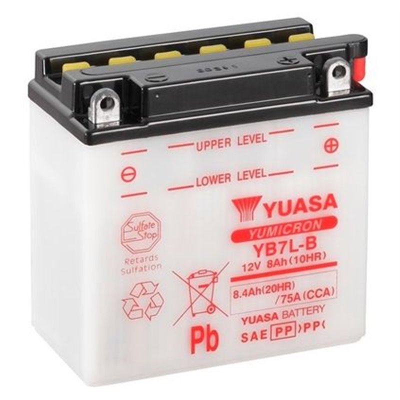 YUASA motobatéria 12 V, 8,4 Ah, 75A, YB7L-B