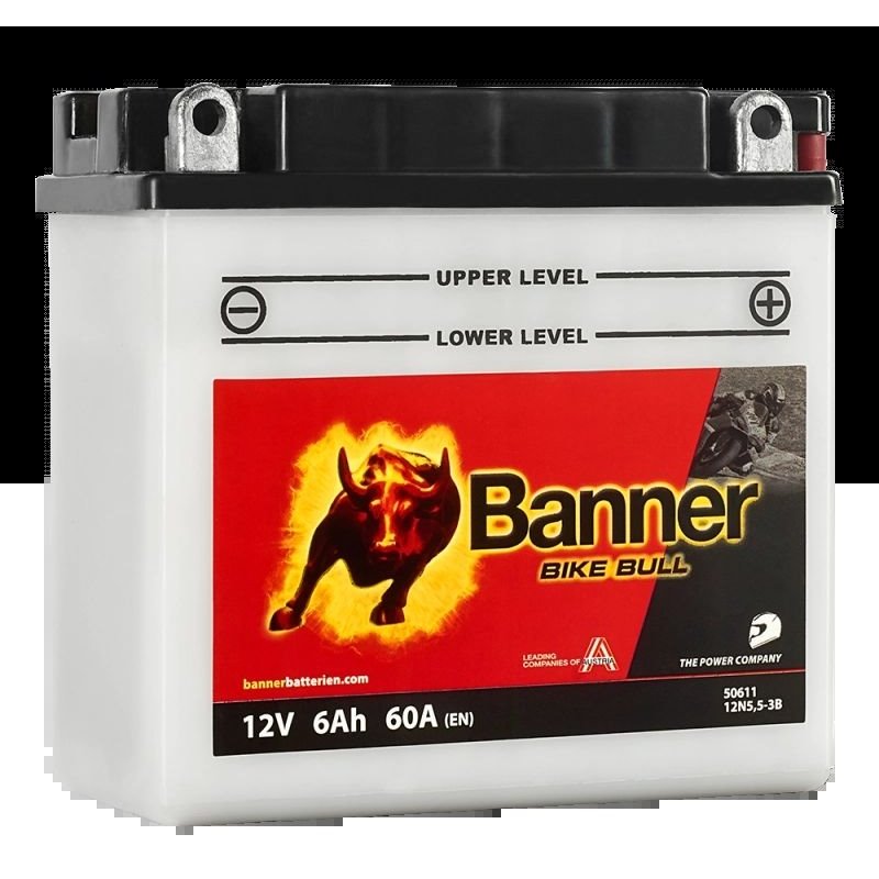 Banner Bike Bull 5,5AH Motobatéria 12V 70A 12N5,5-3B 50611