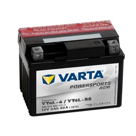 VARTA motobatéria AGM 12V 3AH 40A YT4L-BS 503 014 003