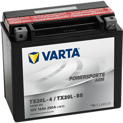 VARTA motobatéria AGM 12V 18AH 250A YTX20L-BS 518 901 025