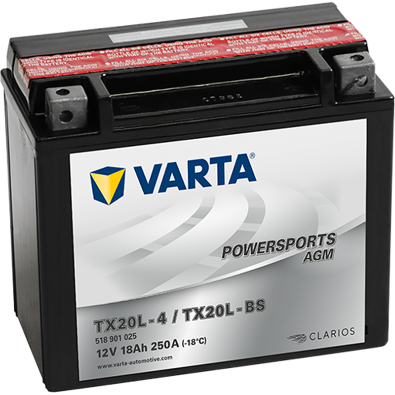 VARTA motobatéria AGM 12V 18AH 250A YTX20L-BS 518 901 025