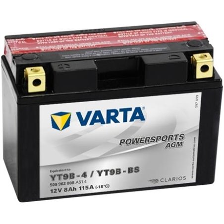 VARTA motobatéria AGM 12V 8AH 115A YT9B-4 509 902 008