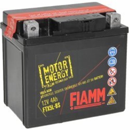 FIAMM motobatéria AGM Storm 12V, 4Ah, 50A, FTX5L-BS