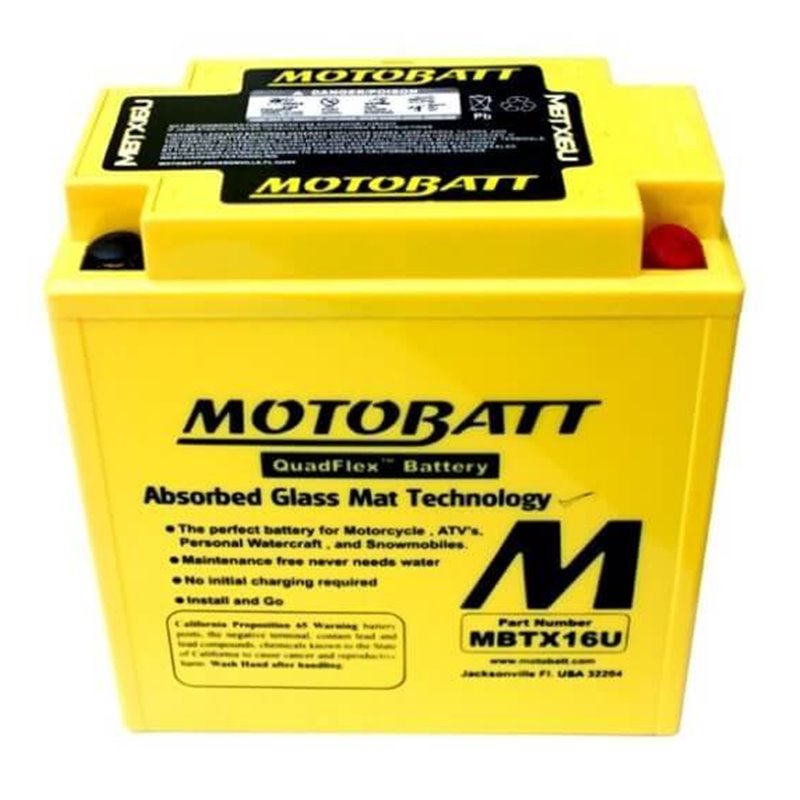 MOTOBATT motobatéria 12V, 19Ah, 250A, (P+L) MBTX16U