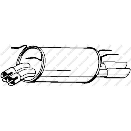 Koncový tlmič výfuku BOSAL 185-215