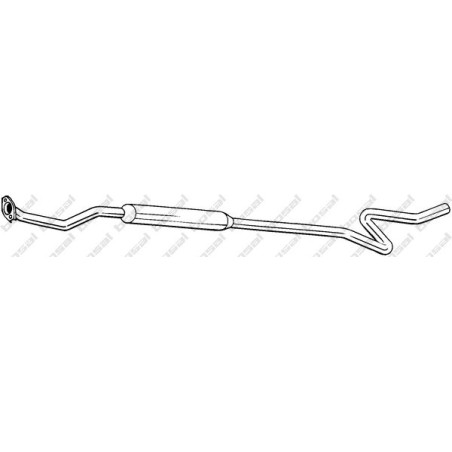 Stredný tlmič výfuku BOSAL 288-137
