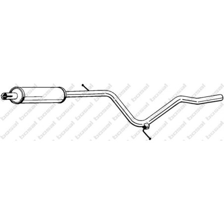 Stredný tlmič výfuku BOSAL 284-107