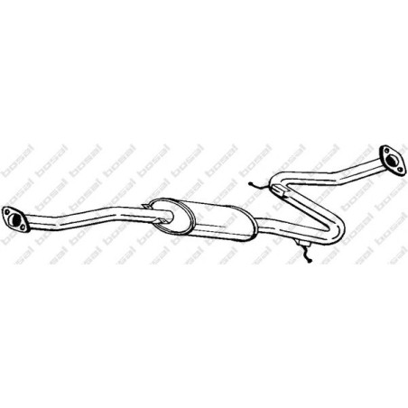Stredný tlmič výfuku BOSAL 283-521