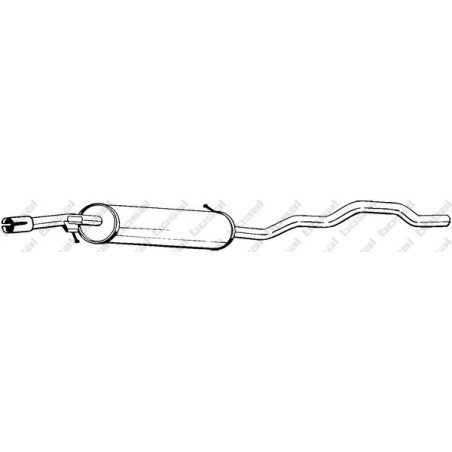 Stredný tlmič výfuku BOSAL 285-541