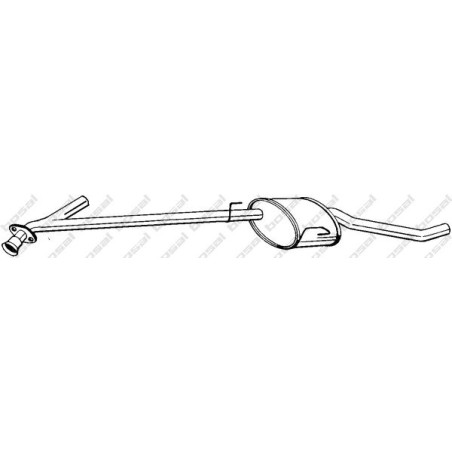 Stredný tlmič výfuku BOSAL 283-535