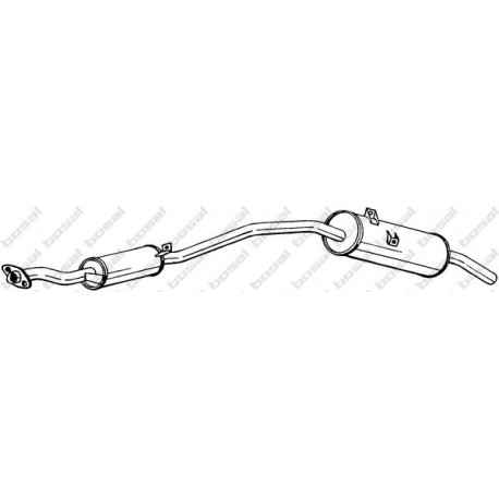 Stredný tlmič výfuku BOSAL 282-115