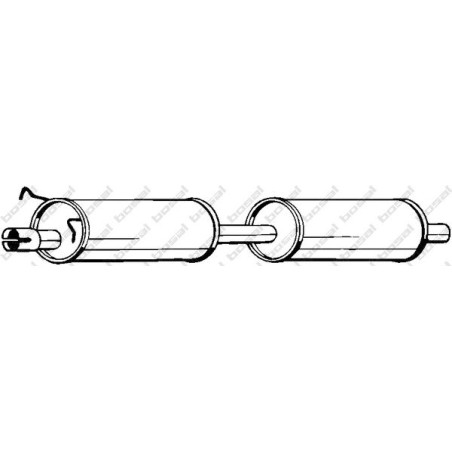 Stredný tlmič výfuku BOSAL 154-455