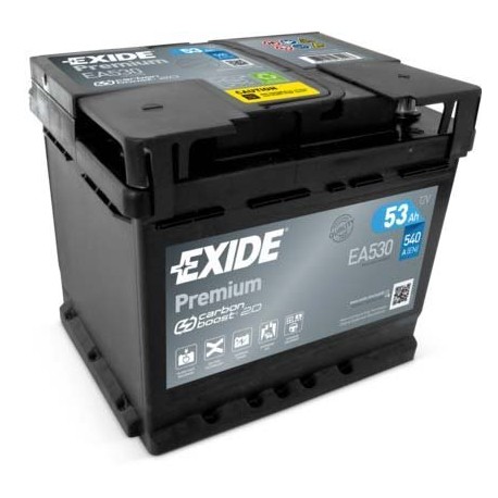 53Ah Autobatéria EXIDE Premium EA530 12V 53Ah 540A