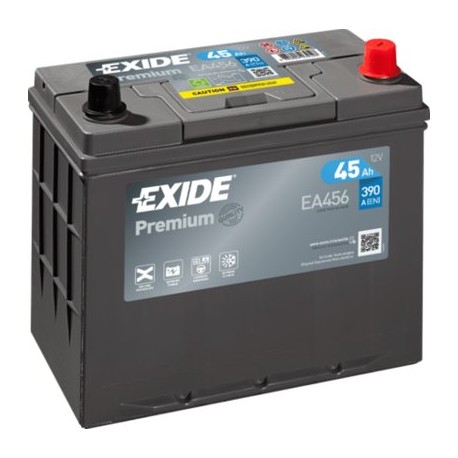 45Ah Autobatéria EXIDE Premium EA456 / 12V / 390A