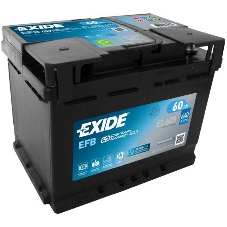 60Ah EFB Štartovacia batéria EXIDE EL600