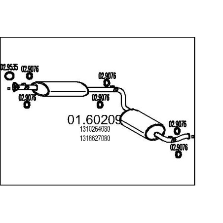 Koncový tlmic výfuku MTS 01.60209