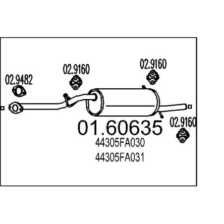Koncový tlmic výfuku MTS 01.60635