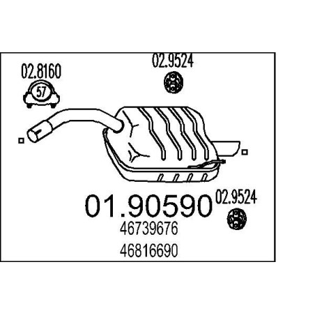 Koncový tlmic výfuku MTS 01.90550