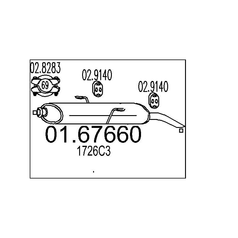 Koncový tlmic výfuku MTS 01.67660