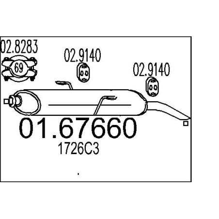 Koncový tlmic výfuku MTS 01.67660