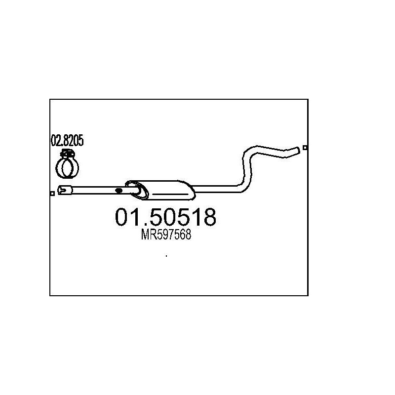 Stredný tlmic výfuku MTS 01.50518