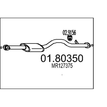 Stredný tlmic výfuku MTS 01.80100
