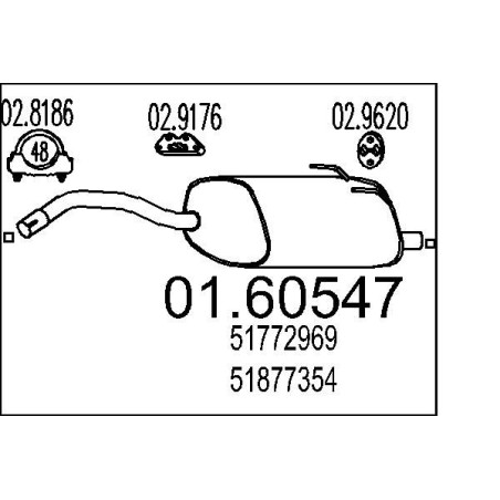 Koncový tlmic výfuku MTS 01.60547
