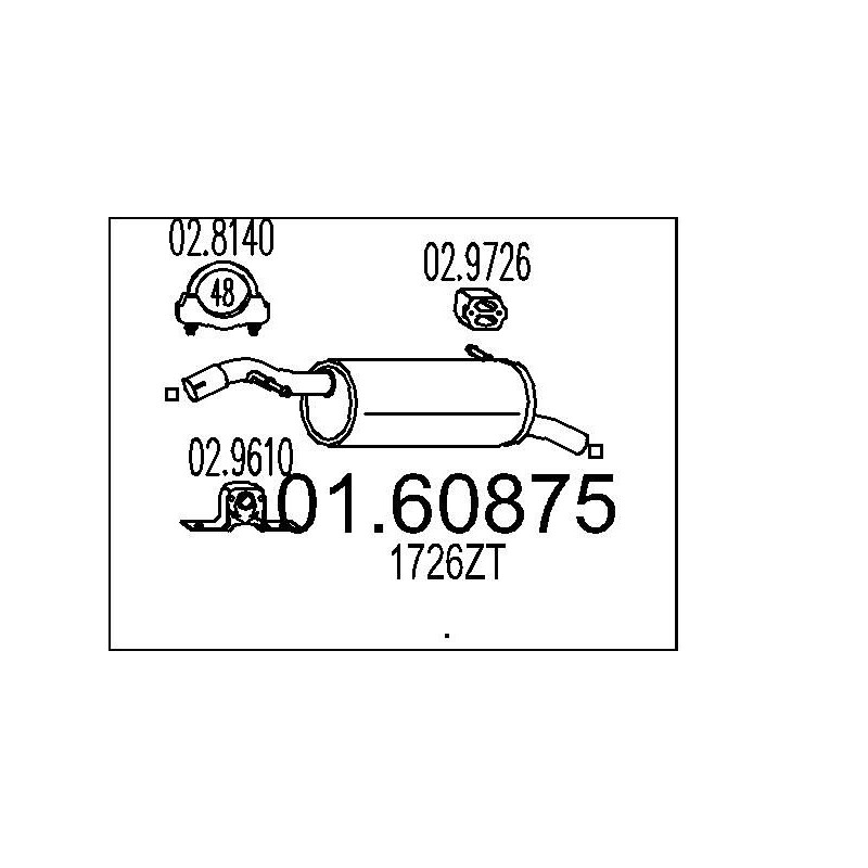 Koncový tlmic výfuku MTS 01.60875