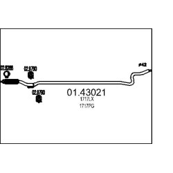 Výfukové potrubie MTS 01.43021