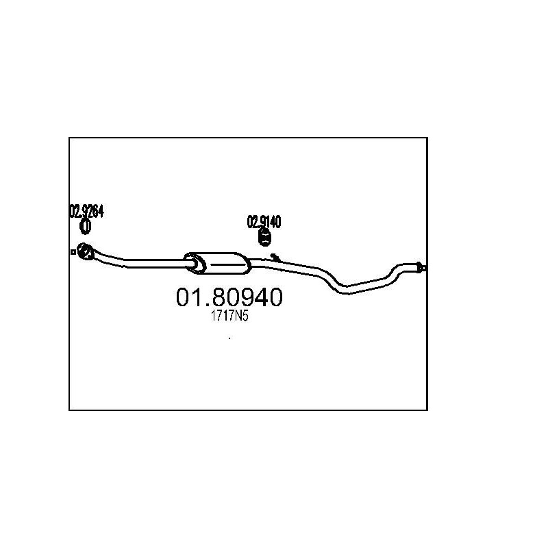 Stredný tlmic výfuku MTS 01.80860