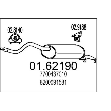 Koncový tlmic výfuku MTS 01.62190