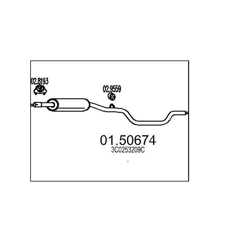 Stredný tlmic výfuku MTS 01.50674